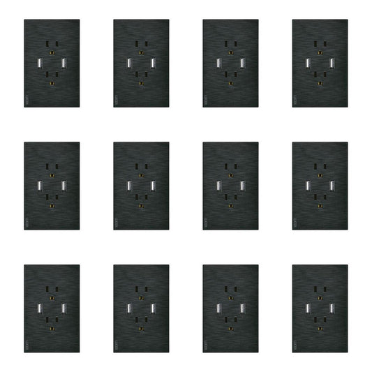 Placa Con 2 Contactos Y 2 Entradas USB Lucek FlatPack 12 - Flash Sales