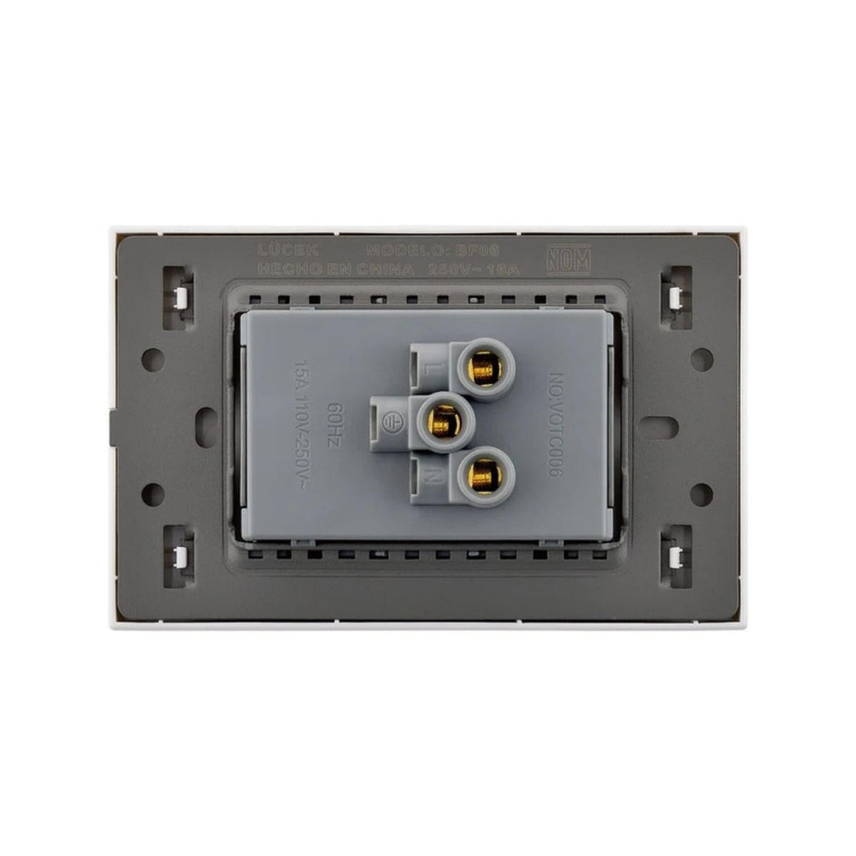 Placa Con Contacto Dúplex Lucek Línea Flat BF06-B - Flash Sales
