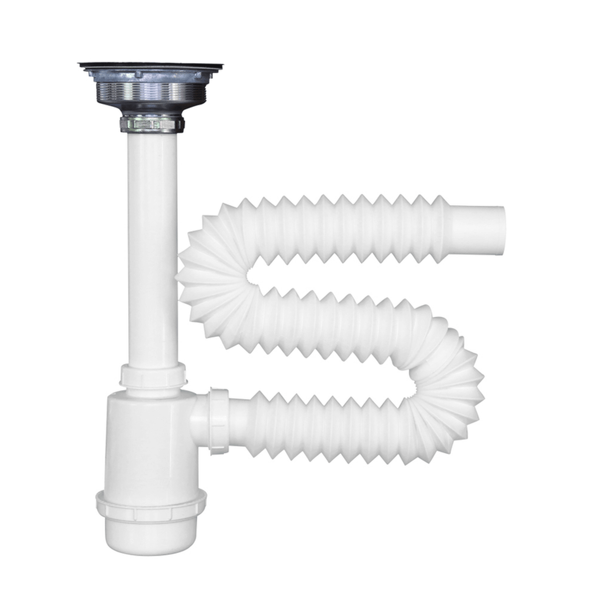 Cespol Flexible Con Bote Grande Acero Inoxidable - Flash Sales
