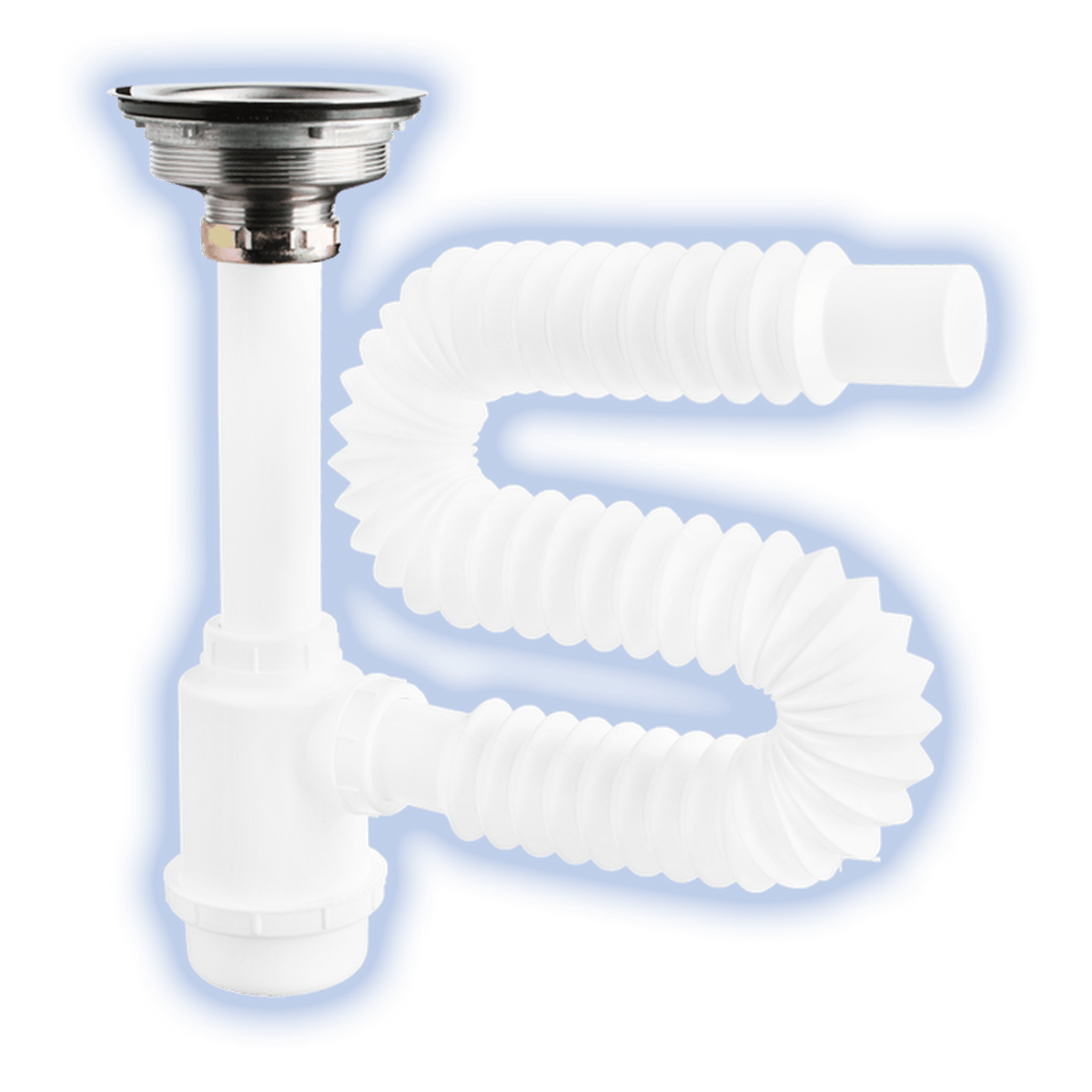 Cespol Flexible Con Bote Grande Acero Inoxidable - Flash Sales
