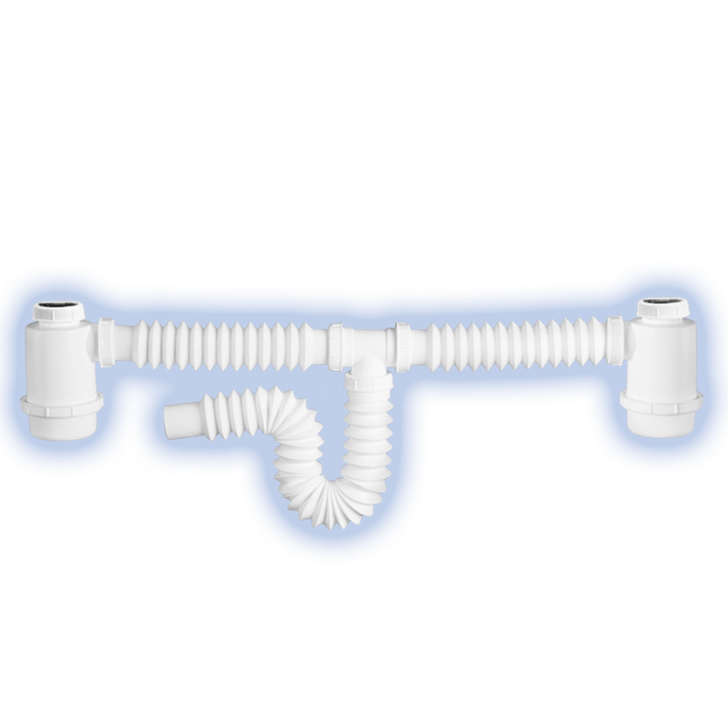 Desagüe Doble Bote 55Cm Tarja Contra Canastas Acero - Flash Sales