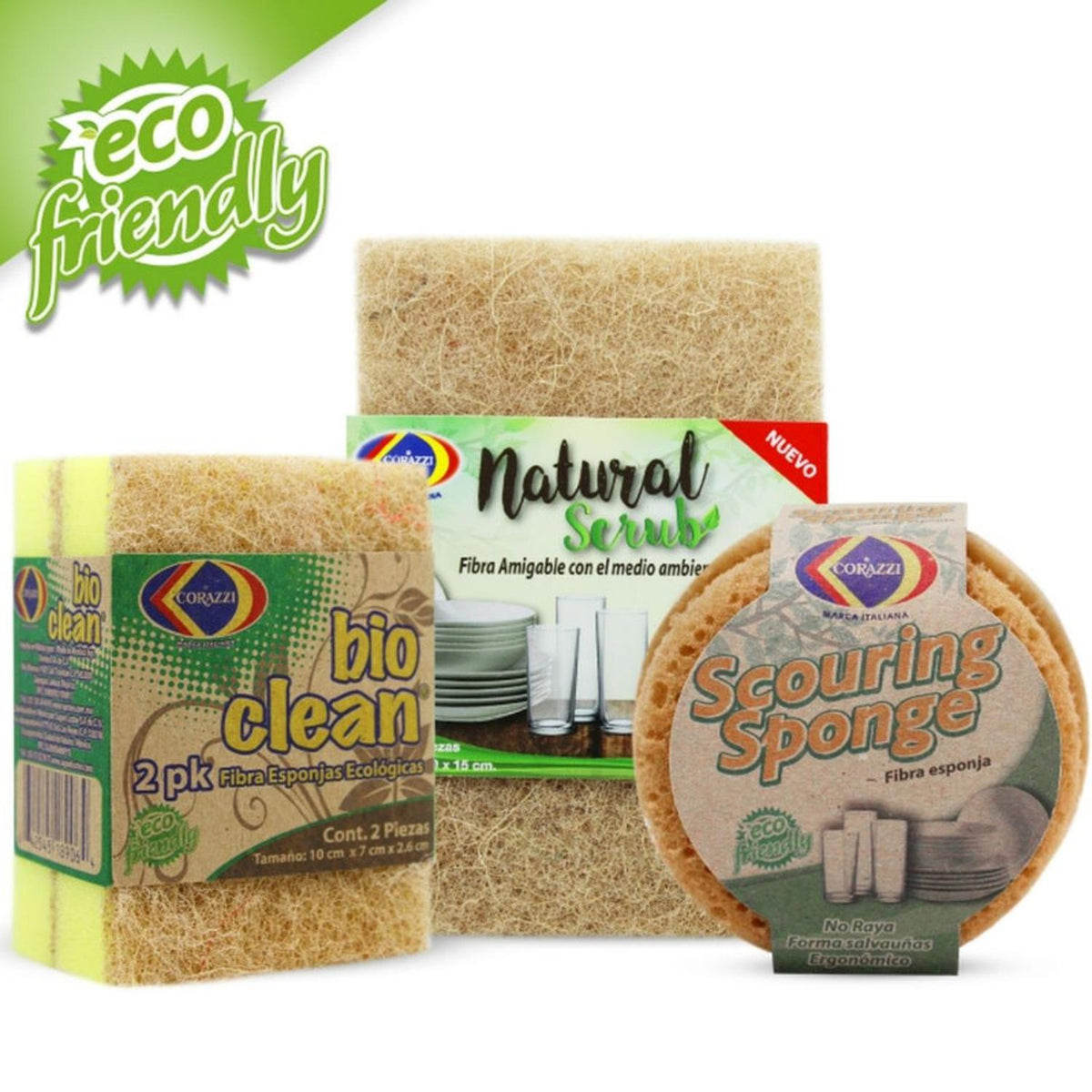 Fibra Esponja Eco Corazzi Salvauñas No Rayade 12 Paquetes - Flash Sales