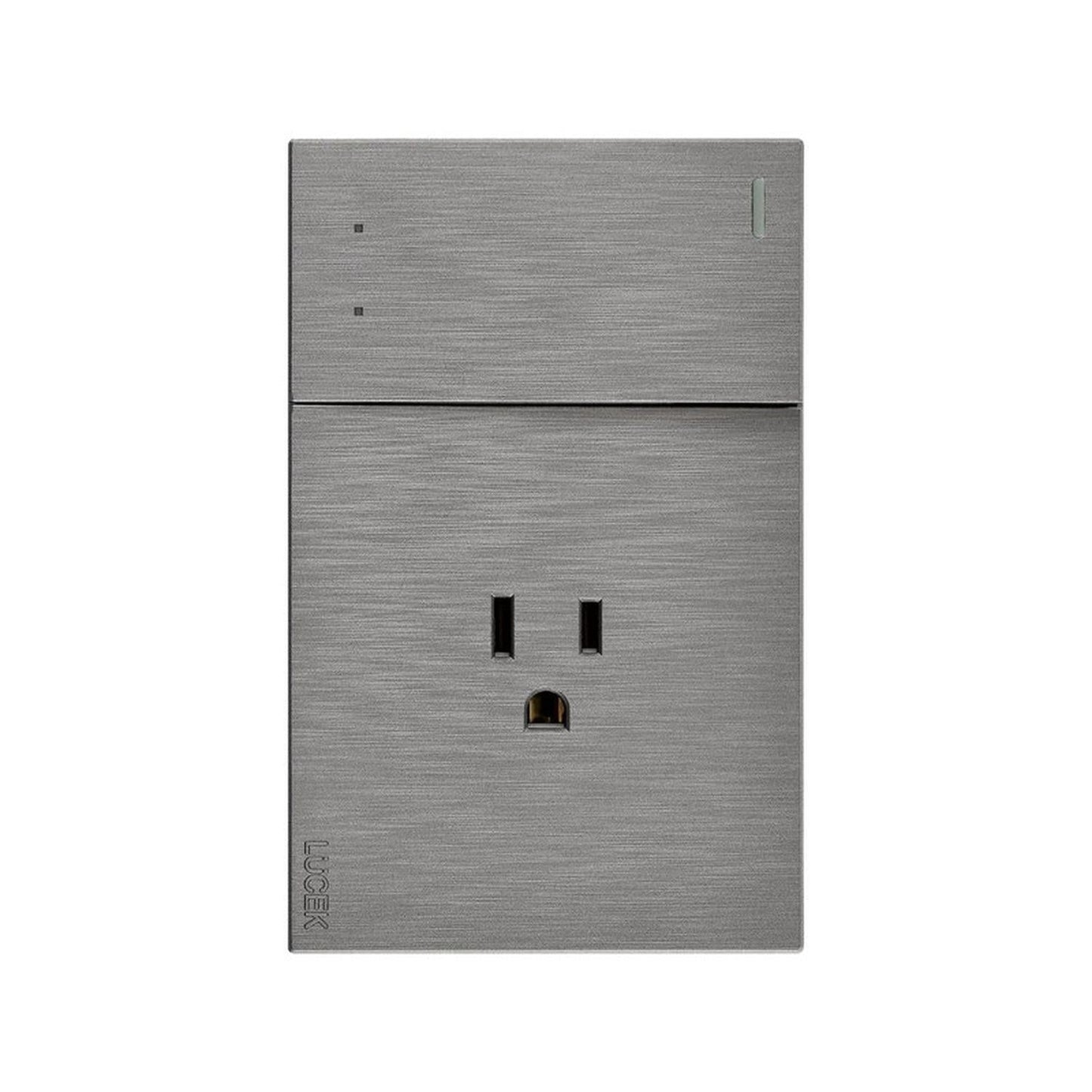 Placa Con 1 Apagador De Escalera Y 1 Contacto Lucek FlatPack 6 - Flash Sales
