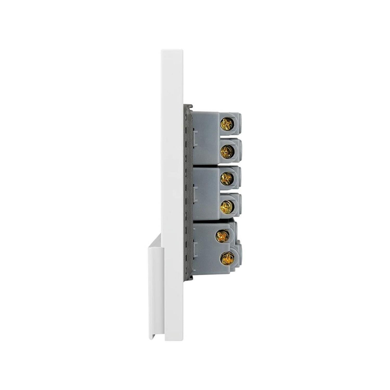 Placa Con 1 Apagador De Escalera Y 2 Contactos Lucek FlatPack 6 - Flash Sales