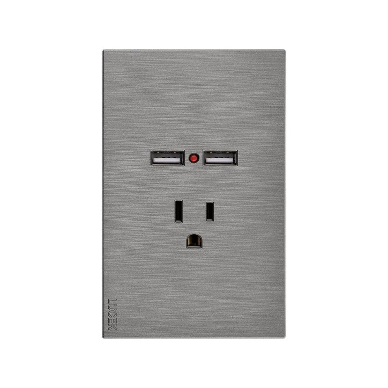 Placa Con 1 Contacto Y 2 Entradas USB Lucek FlatPack 12 - Flash Sales