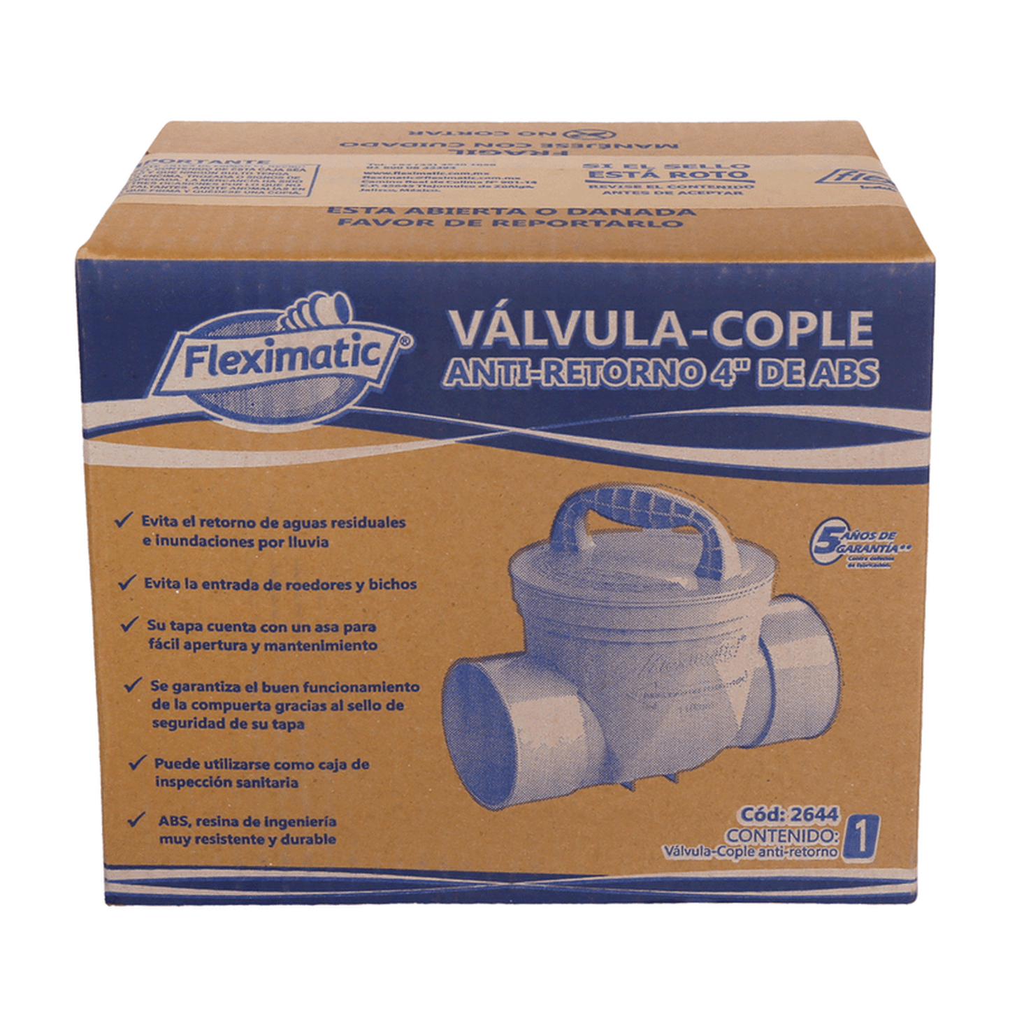 Válvula Cople 4" Abs – Evita Inundaciones Y Olores - Flash Sales